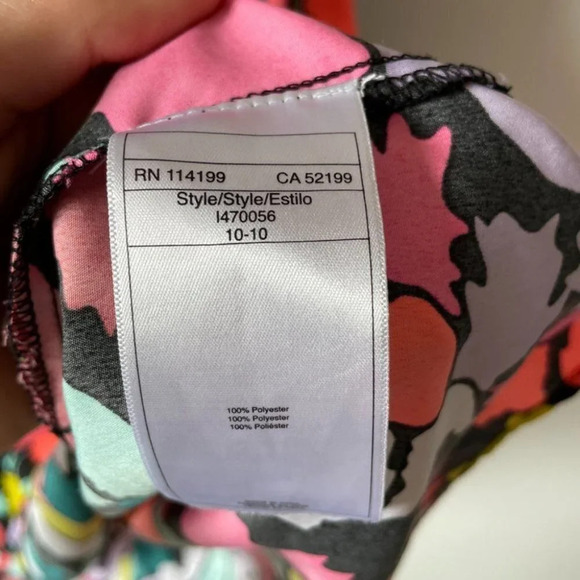 Roxy Colourful Floral V Neck Mini Dress Sz S - Picture 6 of 6